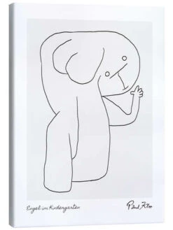 Angel In The Kindergarten Paul Klee Lærredsbillede 20 X 30 Cm Billedramme