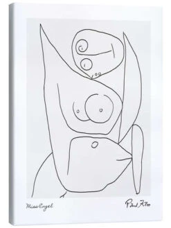 Mis-Angel Paul Klee Lærredsbillede 20 X 30 Cm Billedramme