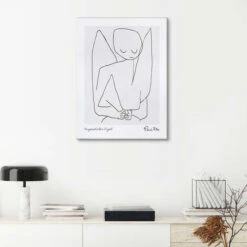 Forgetful Angel Paul Klee Lærredsbillede 20 X 30 Cm Billedramme -POSTERLOUNGE Salg 734319 canvas room minimalist l