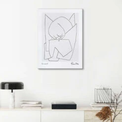 It Weeps Paul Klee Lærredsbillede 20 X 30 Cm Billedramme -POSTERLOUNGE Salg 734328 canvas room minimalist l