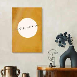 Chirping And Chilling KUBISTIKA Galleritryk 20 X 30 Cm Billedramme -POSTERLOUNGE Salg 736682 gallery print room illustrations l