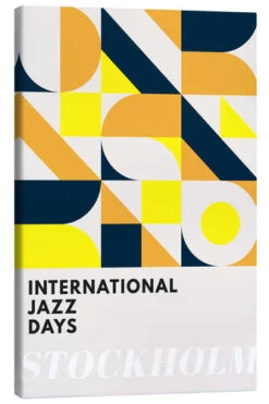 Jazz Days Stockholm KUBISTIKA Lærredsbillede 20 X 30 Cm Billedramme