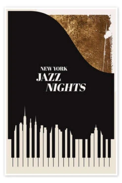 Jazz Nights KUBISTIKA Plakat 20 X 30 Cm Billedramme