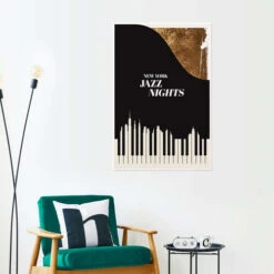 Jazz Nights KUBISTIKA Plakat 20 X 30 Cm Billedramme -POSTERLOUNGE Salg 736749 poster room ad prints l