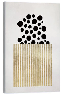 Popcorn KUBISTIKA Lærredsbillede 20 X 30 Cm Billedramme