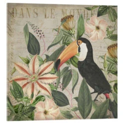 Tropical Toucan Andrea Haase Akrylbillede 30 X 30 Cm Billedramme