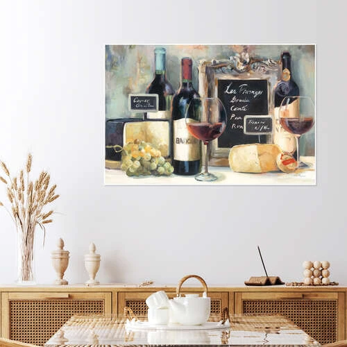 Mediterranean Wine And Cheese Marilyn Hageman Plakat 30 X 20 Cm Billedramme 6 Mediterranean Wine And Cheese Marilyn Hageman Plakat 30 X 20 Cm Billedramme - Billede 4