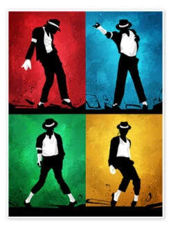 Michael Jackson Silhouettes Nikita Abakumov Plakat 30 X 40 Cm Billedramme