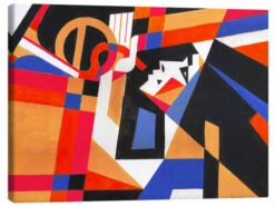 Woman With French Horn II Anatoliy Chudinovskikh Lærredsbillede 30 X 20 Cm Billedramme