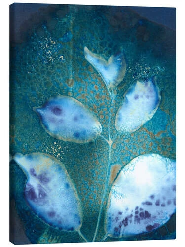 Cyanotype Leaves III Regina Moore Lærredsbillede 20 X 30 Cm Billedramme 3 Cyanotype Leaves III Regina Moore Lærredsbillede 20 X 30 Cm Billedramme