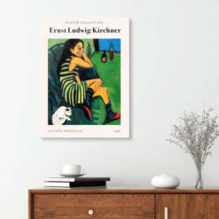 Artiste Marcella, 1910 Ernst Ludwig Kirchner Galleritryk 20 X 30 Cm Billedramme -POSTERLOUNGE Salg 743460 gallery print room painting l