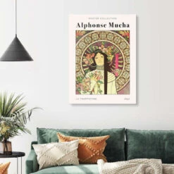 La Trappistine, 1897 Alfons Mucha Galleritryk 20 X 30 Cm Billedramme -POSTERLOUNGE Salg 743462 gallery print room flowers l