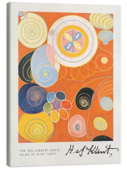 The Ten Largest (No. 3) Hilma Af Klint Lærredsbillede 20 X 30 Cm Billedramme