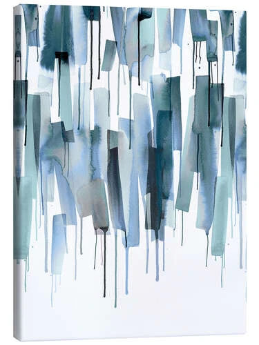 Watery Scandinavian Brushstrokes In Blue Ninola Design Lærredsbillede 20 X 30 Cm Billedramme 3 Watery Scandinavian Brushstrokes In Blue Ninola Design Lærredsbillede 20 X 30 Cm Billedramme