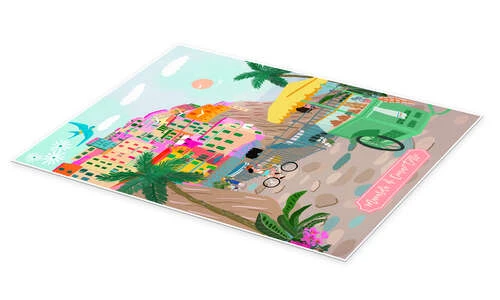 Manarola Di Cinque Terre Taika Tori Plakat 30 X 40 Cm Billedramme 4 Manarola Di Cinque Terre Taika Tori Plakat 30 X 40 Cm Billedramme - Billede 2