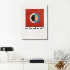 The Swan No 17 Hilma Af Klint Lærredsbillede 20 X 30 Cm Billedramme -POSTERLOUNGE Salg 745337 canvas room red l