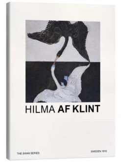 The Swan No 1 Hilma Af Klint Lærredsbillede 20 X 30 Cm Billedramme