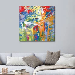 Winds Of Good Fortune Leon Devenice Lærredsbillede 30 X 30 Cm Billedramme -POSTERLOUNGE Salg 746113 canvas room colourful l