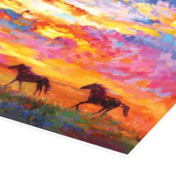 Wild Horses At Sunset Leon Devenice Plakat 30 X 20 Cm Billedramme -POSTERLOUNGE Salg 746141 poster empCorner l
