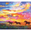 Wild Horses At Sunset Leon Devenice Plakat 30 X 20 Cm Billedramme -POSTERLOUNGE Salg 746141 poster l