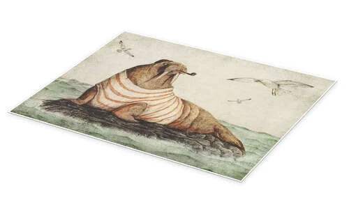 Sailor Walrus Mike Koubou Plakat 40 X 30 Cm Billedramme 4 Sailor Walrus Mike Koubou Plakat 40 X 30 Cm Billedramme - Billede 2