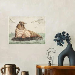 Sailor Walrus Mike Koubou Plakat 40 X 30 Cm Billedramme 9 Sailor Walrus Mike Koubou Plakat 40 X 30 Cm Billedramme -POSTERLOUNGE Salg 746506 poster room illustrations l