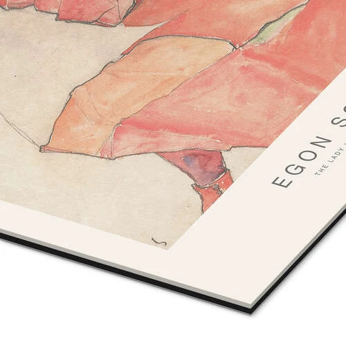 Female Kneeling In An Orange Red Dress, 1918 Egon Schiele Galleritryk 20 X 30 Cm Billedramme 5 Female Kneeling In An Orange Red Dress, 1918 Egon Schiele Galleritryk 20 X 30 Cm Billedramme - Billede 3