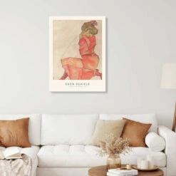 Female Kneeling In An Orange Red Dress, 1918 Egon Schiele Galleritryk 20 X 30 Cm Billedramme 9 Female Kneeling In An Orange Red Dress, 1918 Egon Schiele Galleritryk 20 X 30 Cm Billedramme -POSTERLOUNGE Salg 746647 gallery print room orange l