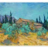 Wooden Huts Among Olive Trees And Cypresses Vincent Van Gogh Plakat 40 X 30 Cm Billedramme
