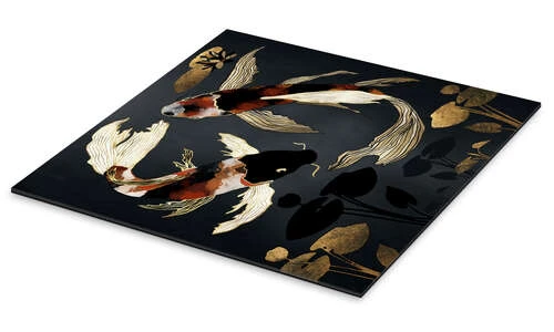 Metallic Koi IV SpaceFrog Designs Galleritryk 30 X 30 Cm Billedramme 4 Metallic Koi IV SpaceFrog Designs Galleritryk 30 X 30 Cm Billedramme - Billede 2