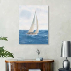 A Day At Sea I James Wiens Galleritryk 20 X 30 Cm Billedramme -POSTERLOUNGE Salg 746978 gallery print room blue l