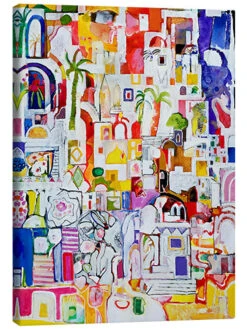 Arab Quarter Derek Balmer Lærredsbillede 20 X 30 Cm Billedramme