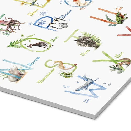 Colourful ABC With Animals (German) Nadine Conrad Akrylbillede 20 X 30 Cm Billedramme 5 Colourful ABC With Animals (German) Nadine Conrad Akrylbillede 20 X 30 Cm Billedramme - Billede 3