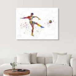 Soccer Player XXV Nobelart Galleritryk 30 X 20 Cm Billedramme -POSTERLOUNGE Salg 747513 gallery print room colourful l
