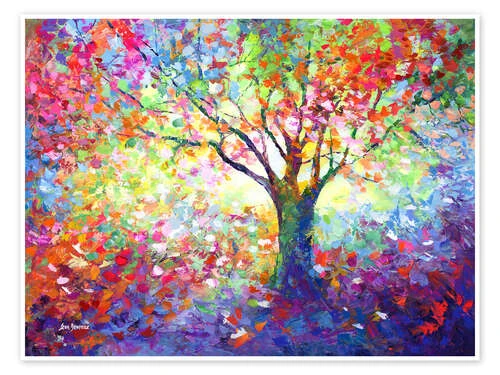 Tree Of Life II Leon Devenice Plakat 40 X 30 Cm Billedramme 3 Tree Of Life II Leon Devenice Plakat 40 X 30 Cm Billedramme