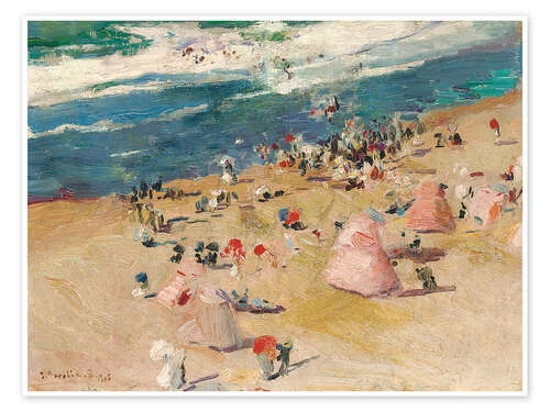 Beach At Biarritz Joaquín Sorolla Y Bastida Plakat 40 X 30 Cm Billedramme 3 Beach At Biarritz Joaquín Sorolla Y Bastida Plakat 40 X 30 Cm Billedramme