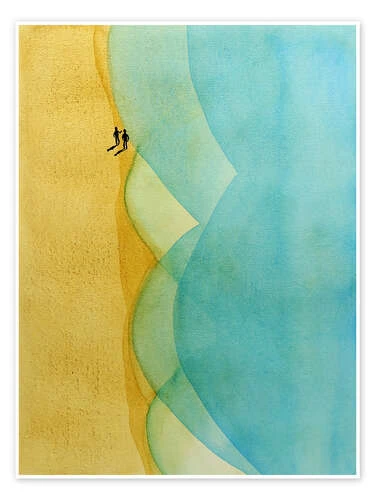 Relaxed Beach Walk Along The Sea Natalie Bruns Plakat 30 X 40 Cm Billedramme 3 Relaxed Beach Walk Along The Sea Natalie Bruns Plakat 30 X 40 Cm Billedramme
