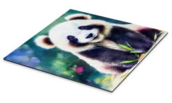 Small Panda Dolphins DreamDesign Galleritryk 30 X 30 Cm Billedramme -POSTERLOUNGE Salg 749887 gallery print pds l