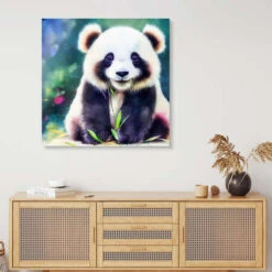 Small Panda Dolphins DreamDesign Galleritryk 30 X 30 Cm Billedramme -POSTERLOUNGE Salg 749887 gallery print room illustrations l