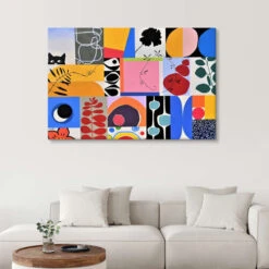 Waiting For Summer - Geometric Composition Sophie Duplain Lærredsbillede 30 X 20 Cm Billedramme 9 Waiting For Summer - Geometric Composition Sophie Duplain Lærredsbillede 30 X 20 Cm Billedramme -POSTERLOUNGE Salg 750268 canvas room colourful l