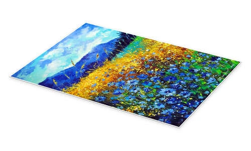 Blue Wildflowers In The Mountain Valley Olha Darchuk Plakat 20 X 30 Cm Billedramme 4 Blue Wildflowers In The Mountain Valley Olha Darchuk Plakat 20 X 30 Cm Billedramme - Billede 2