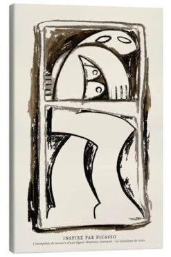 Abstract Female Nude, No. 3 Lærredsbillede 20 X 30 Cm Billedramme