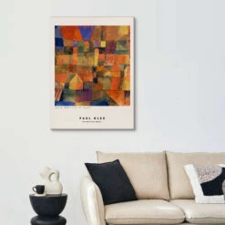 City With Three Domes, 1914 Paul Klee Lærredsbillede 20 X 30 Cm Billedramme -POSTERLOUNGE Salg 751159 canvas room architecture l