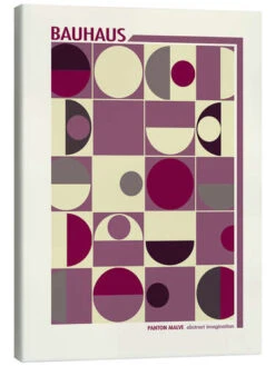 Bauhaus - Panton Malve Mandy Reinmuth Lærredsbillede 20 X 30 Cm Billedramme