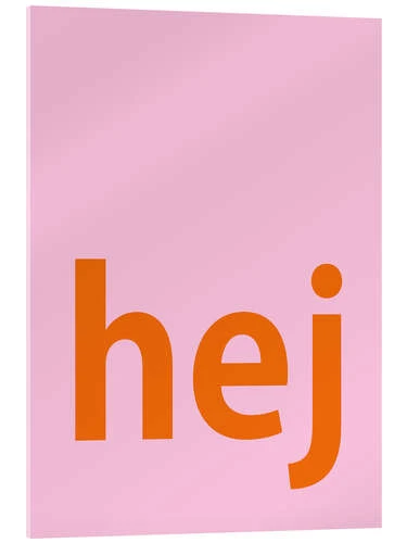 Hej Typobox Akrylbillede 20 X 30 Cm Billedramme 3 Hej Typobox Akrylbillede 20 X 30 Cm Billedramme