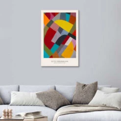 Abstract Composition, 1938 Otto Freundlich Lærredsbillede 20 X 30 Cm Billedramme -POSTERLOUNGE Salg 751805 canvas room colourful l