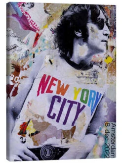 Lennon City Boy Michiel Folkers Lærredsbillede 20 X 30 Cm Billedramme