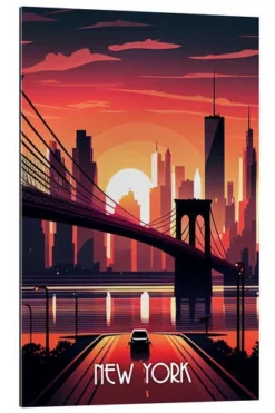 Travel To New York Durro Art Galleritryk 20 X 30 Cm Billedramme