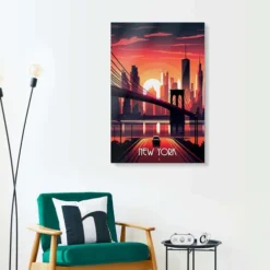 Travel To New York Durro Art Galleritryk 20 X 30 Cm Billedramme -POSTERLOUNGE Salg 752119 gallery print room illustrations l
