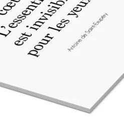 Citation D’Exupéry - On Ne Voit Bien Qu’avec Le Cœur I Typobox Akrylbillede 20 X 30 Cm Billedramme -POSTERLOUNGE Salg 752358 acrylic glass empCorner l